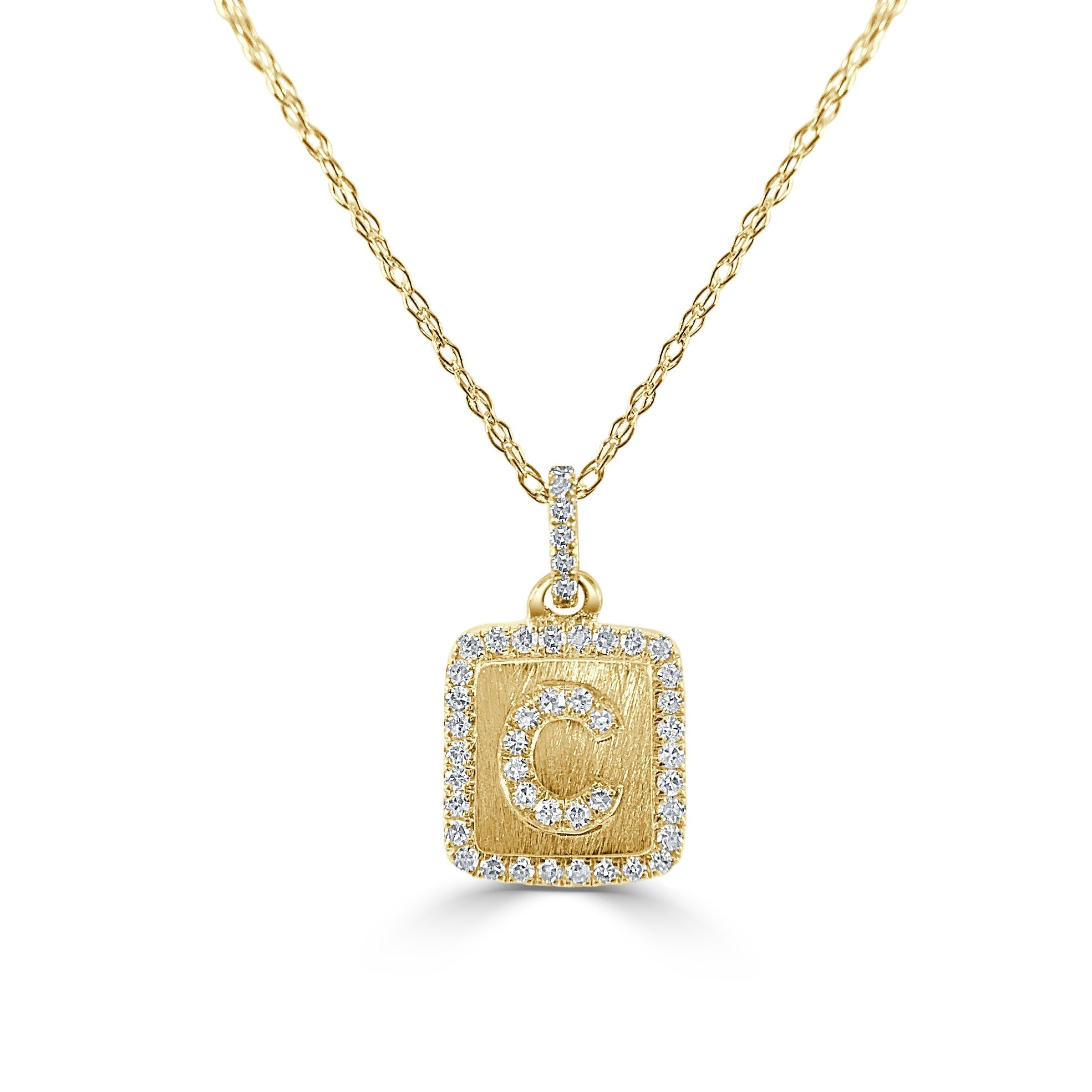 Diamond Small Initial Necklace