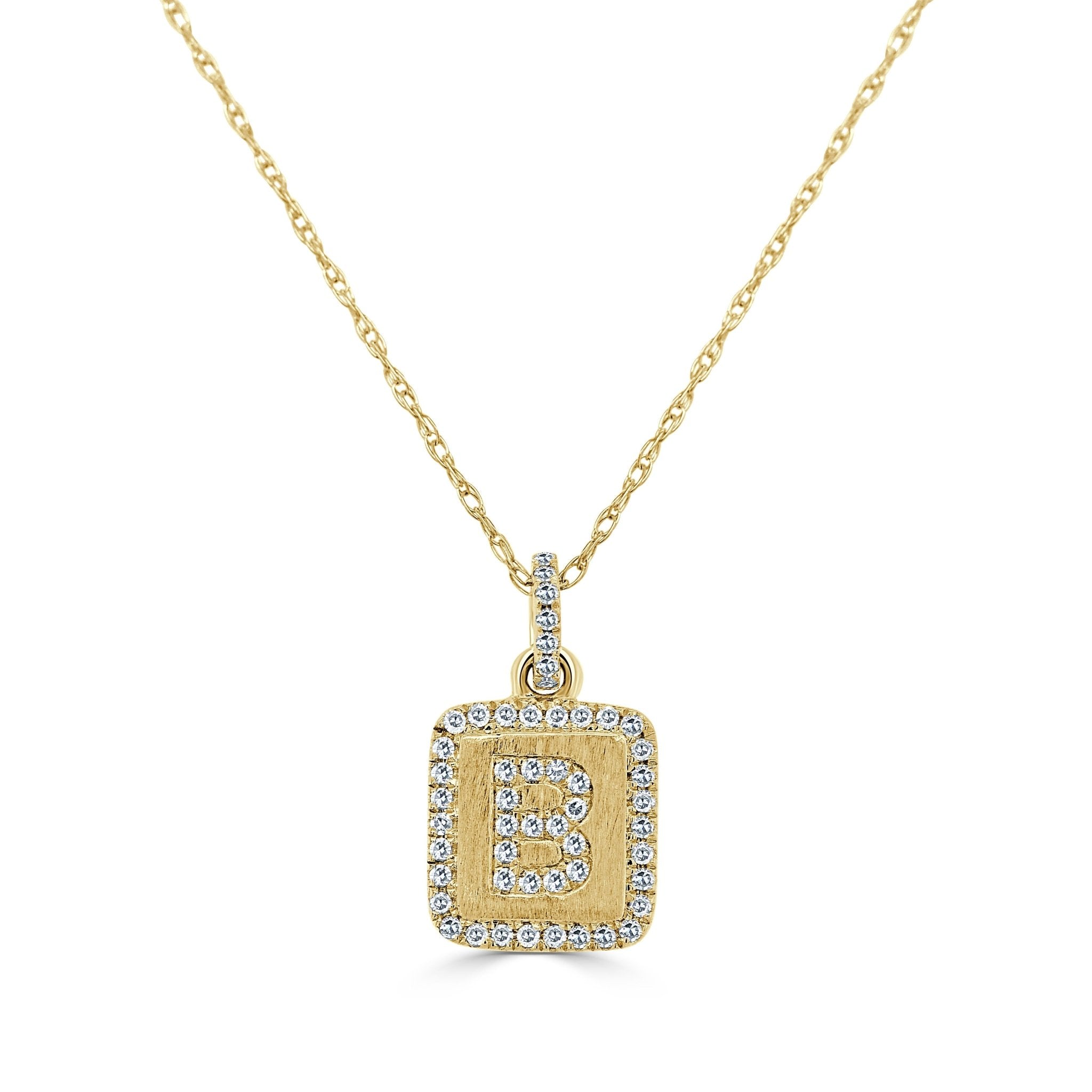Diamond Small Initial Necklace