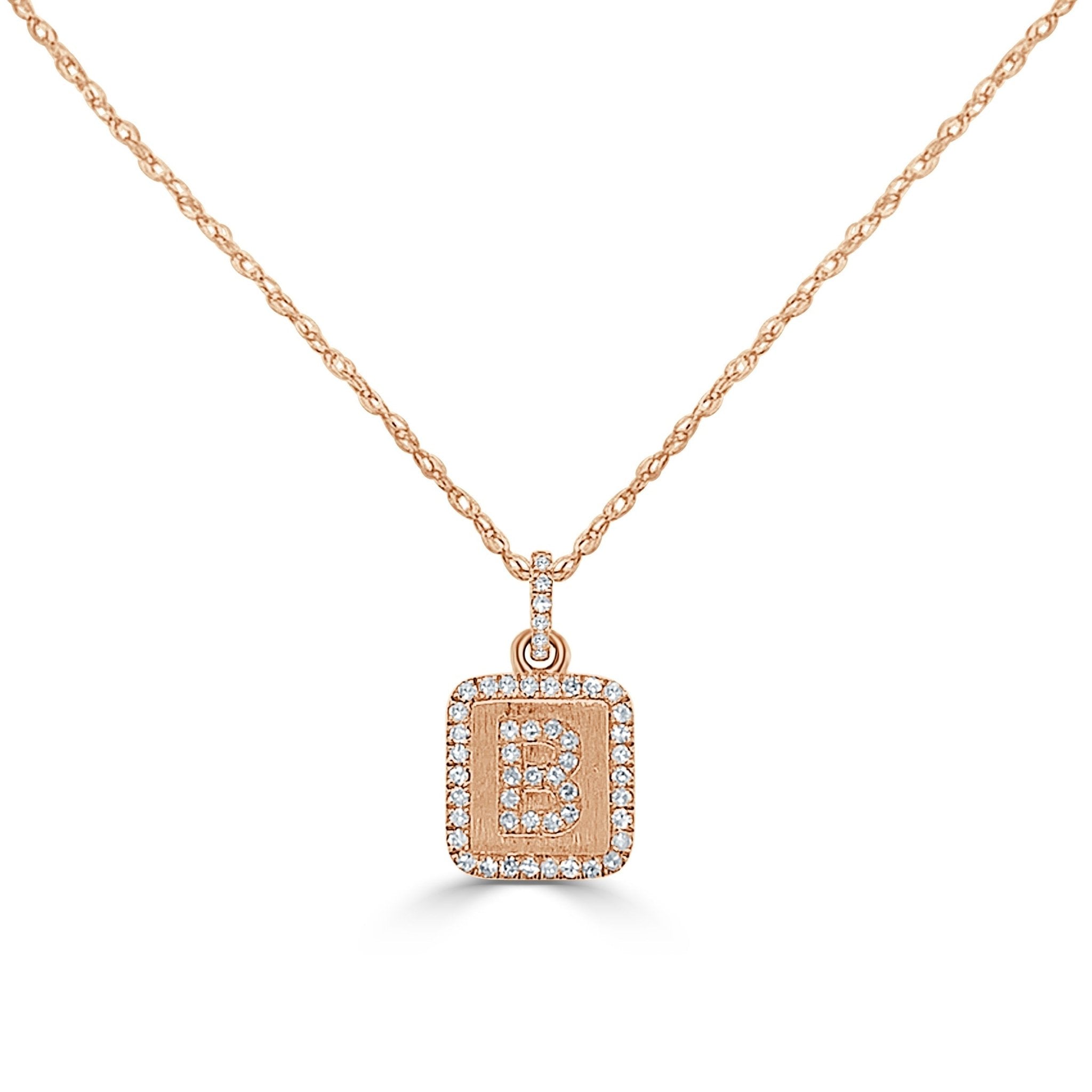 Diamond Small Initial Necklace