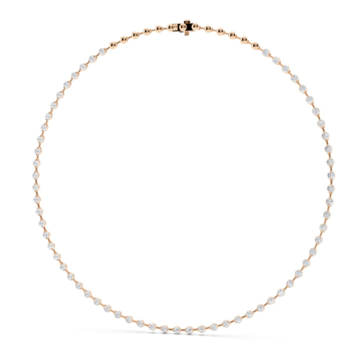 Diamond Station Tennis Necklace