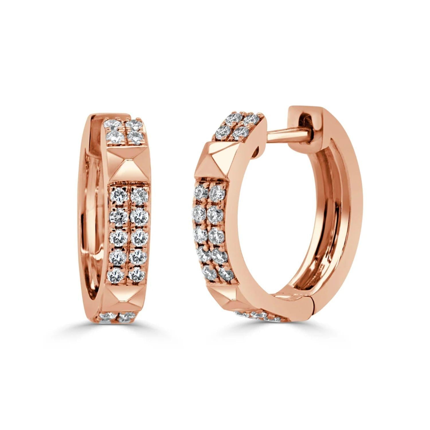 Diamond Studded Huggie Earrings