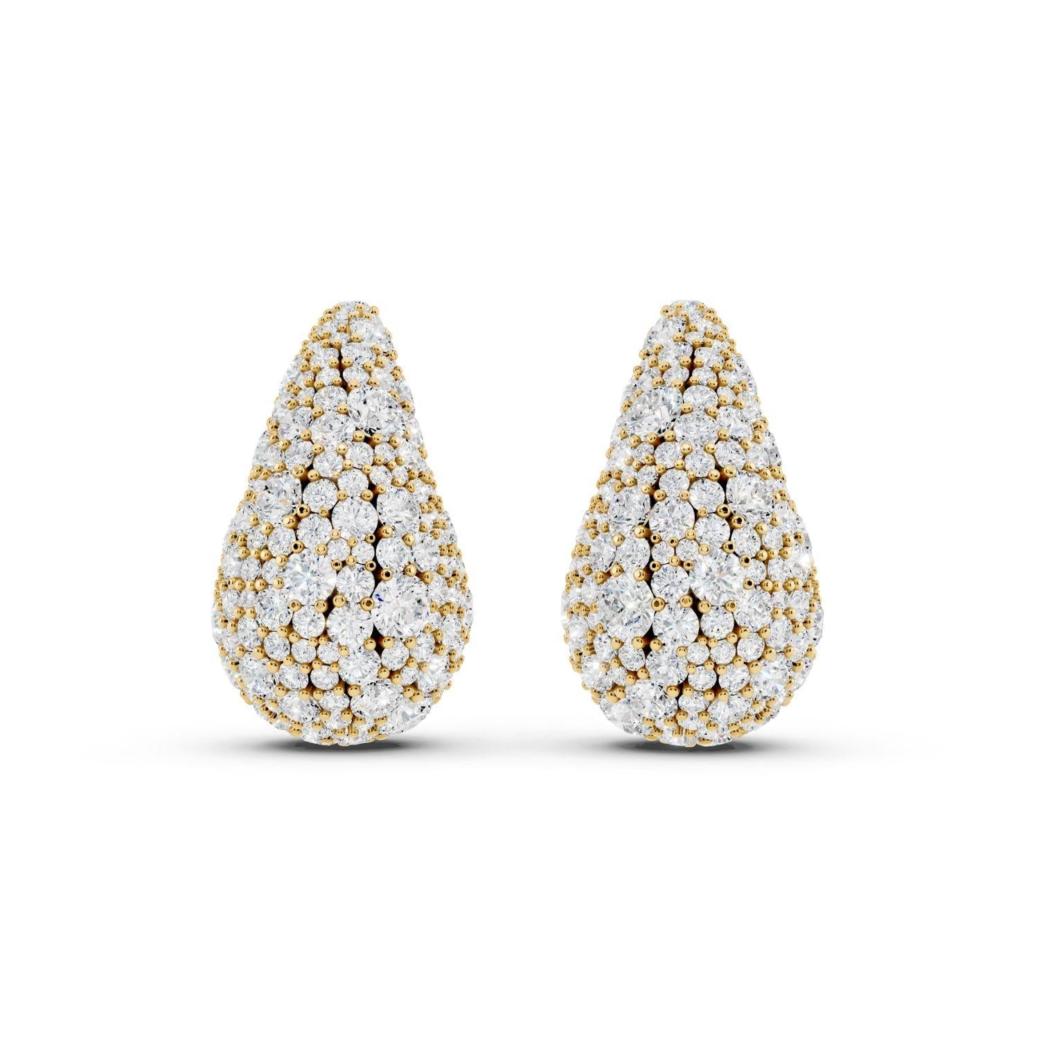 Diamond Teardrop Statement Studs