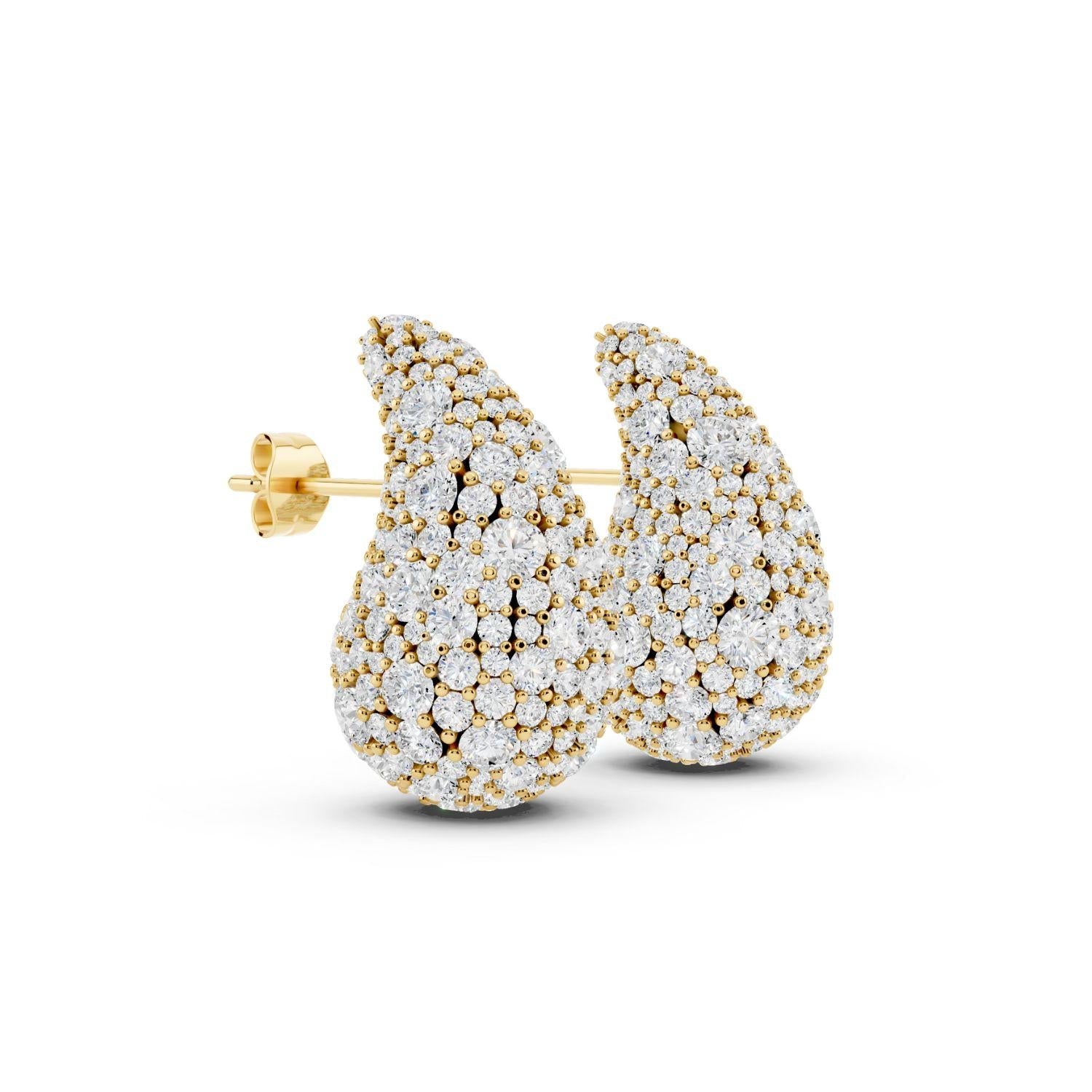 Diamond Teardrop Statement Studs