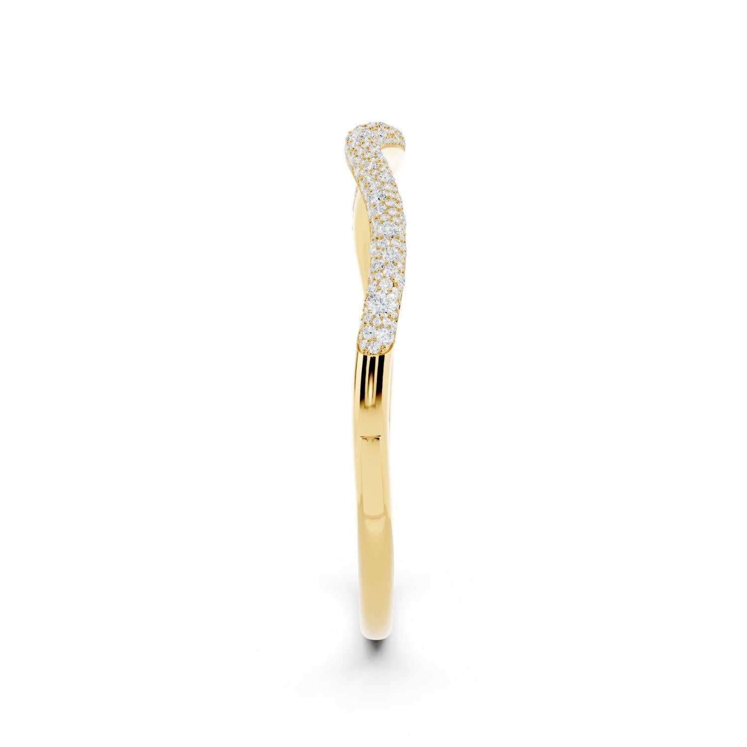 Diamond Wave Pave Bangle