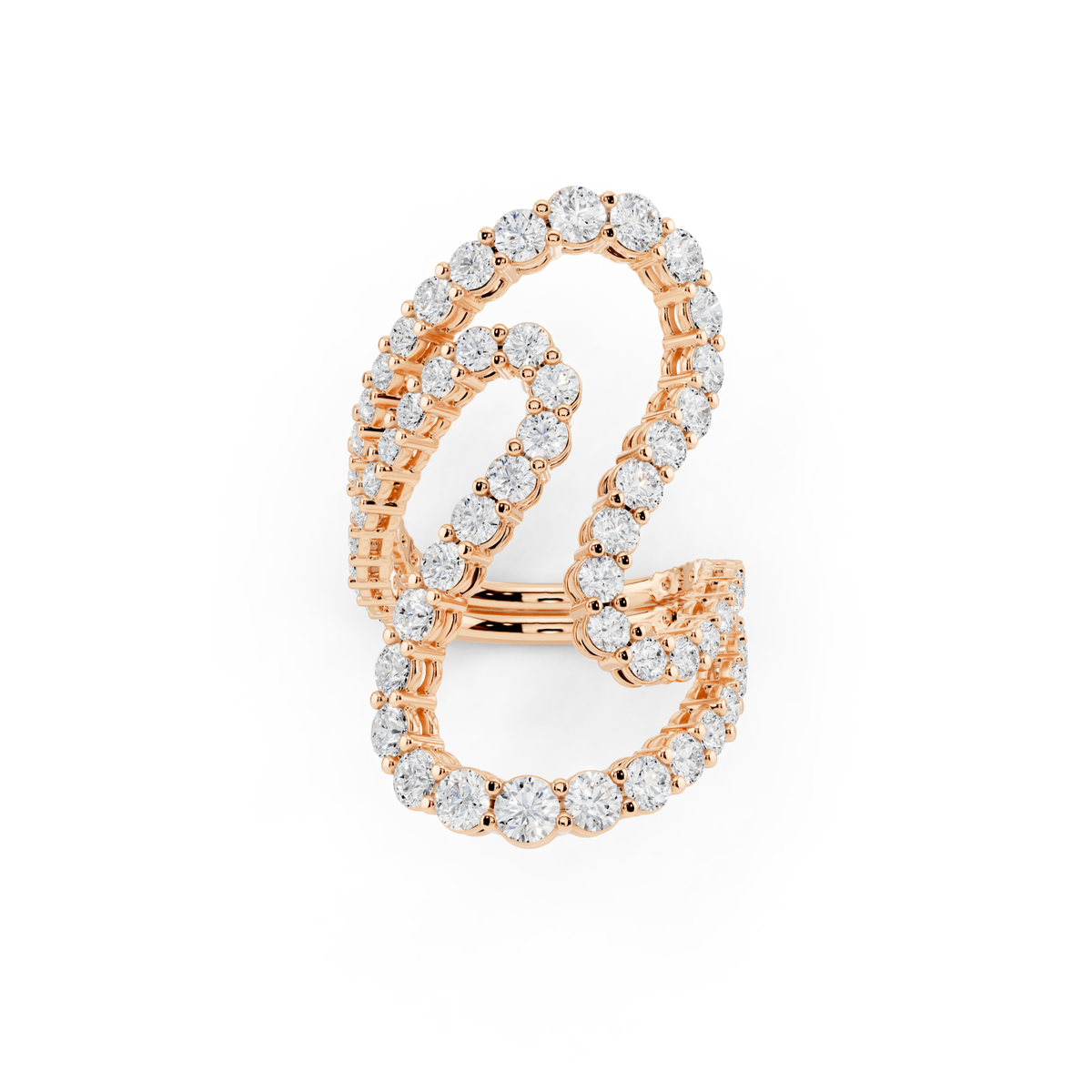 Double Loop Lab-Grown Diamond Ring