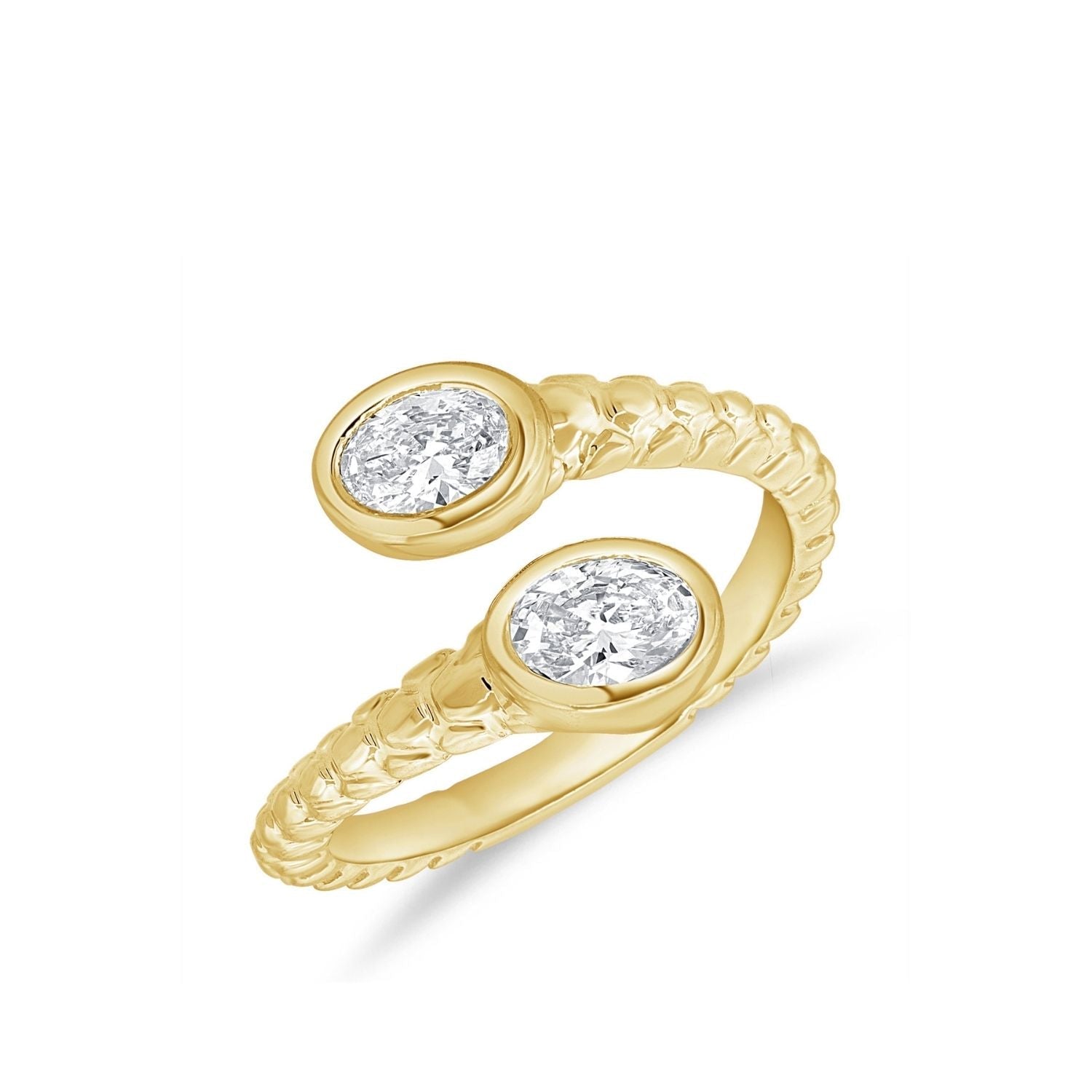 Double Oval Bezel Wrap Ring