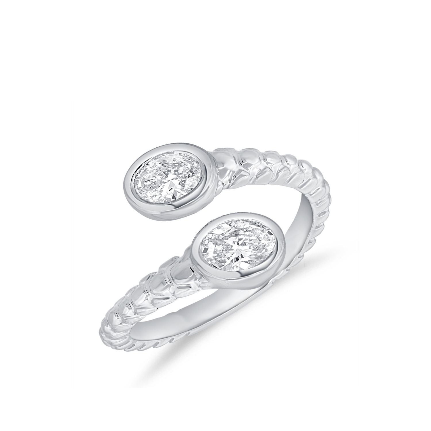 Double Oval Bezel Wrap Ring