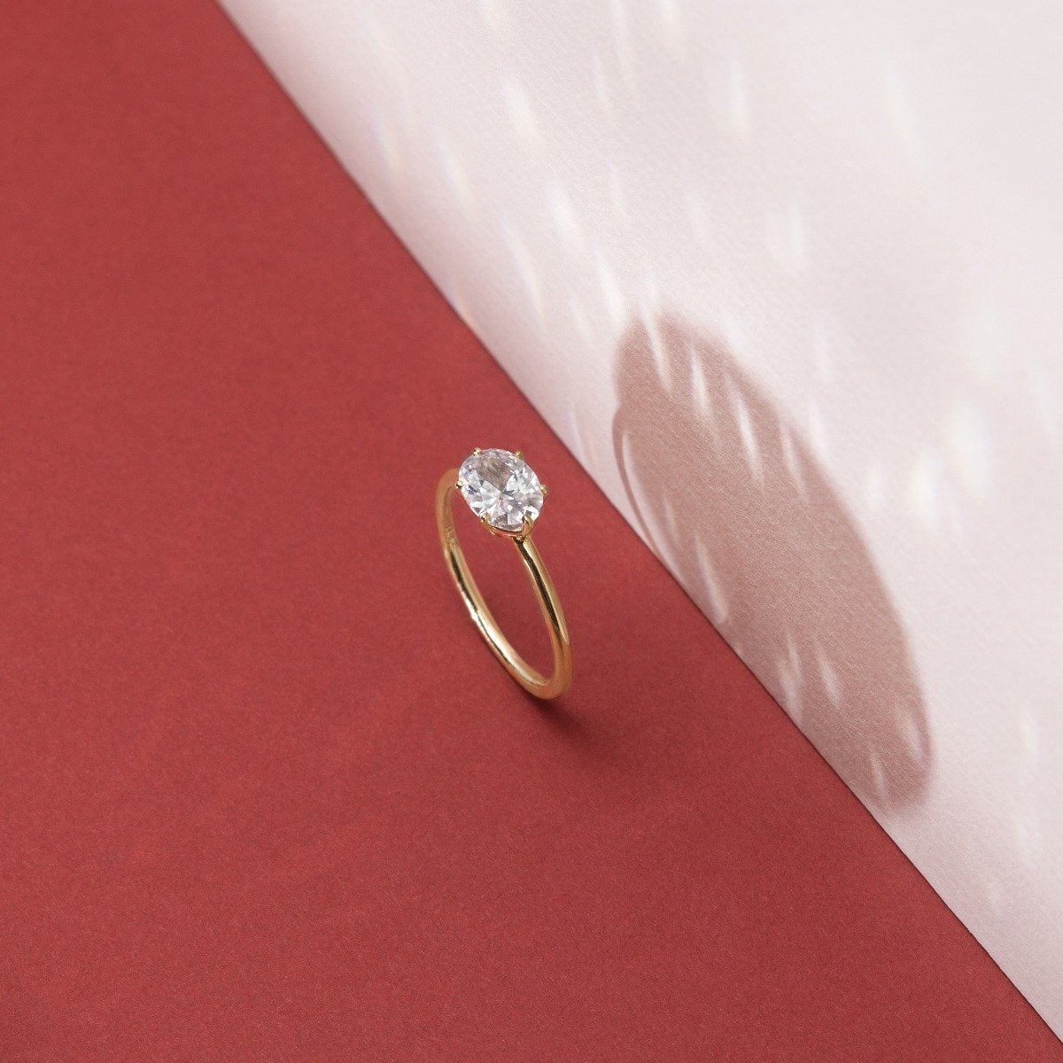 East - West Hidden Halo Engagement Ring