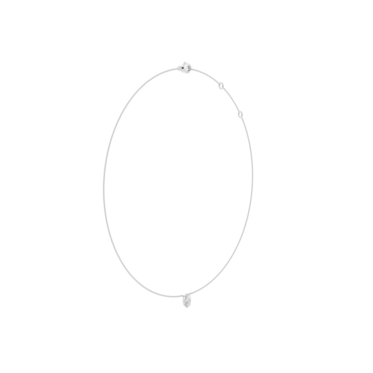 Elongated Cushion Lab-Grown Diamond Necklace