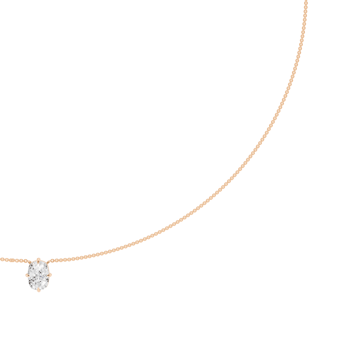Elongated Cushion Lab-Grown Diamond Necklace