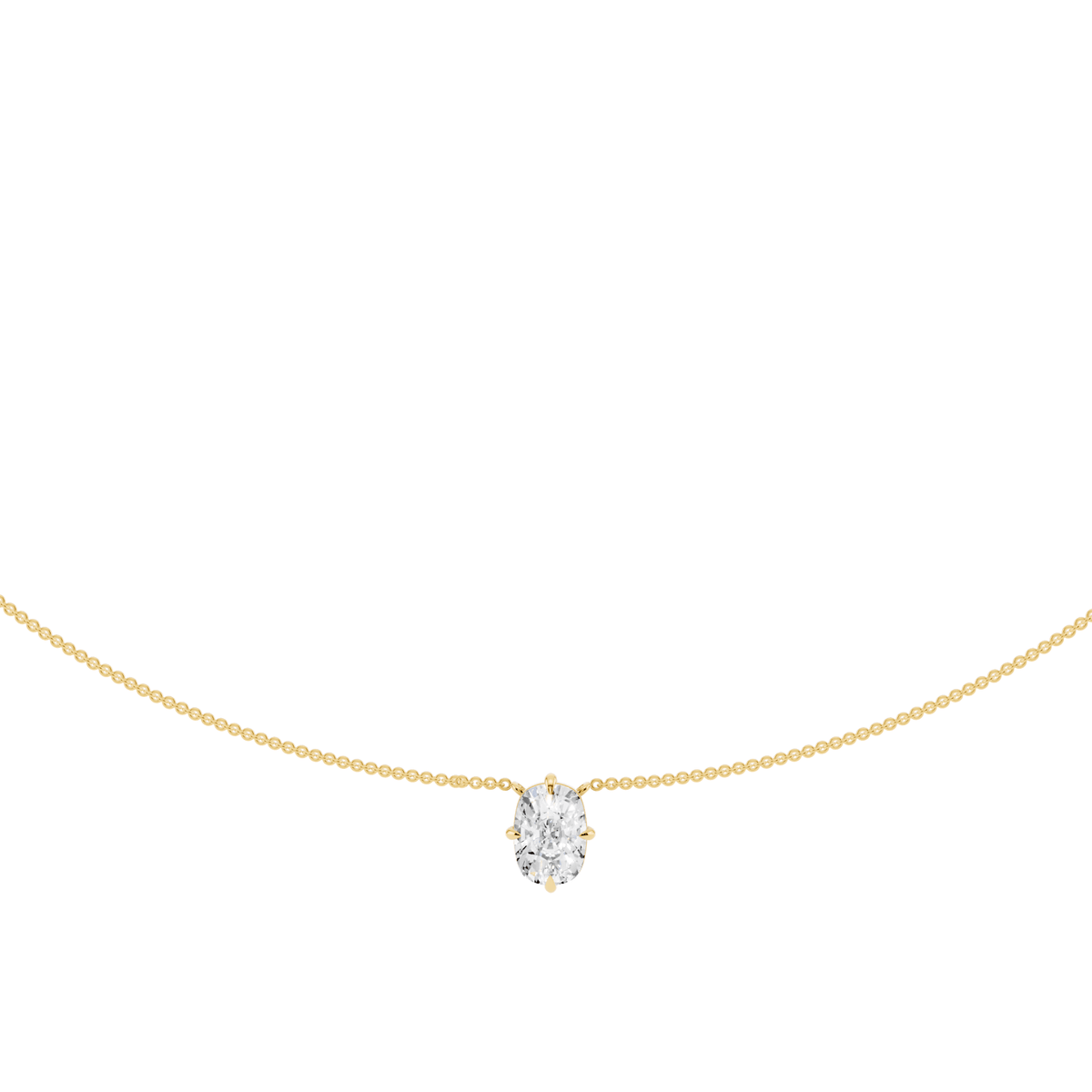 Elongated Cushion Lab-Grown Diamond Necklace