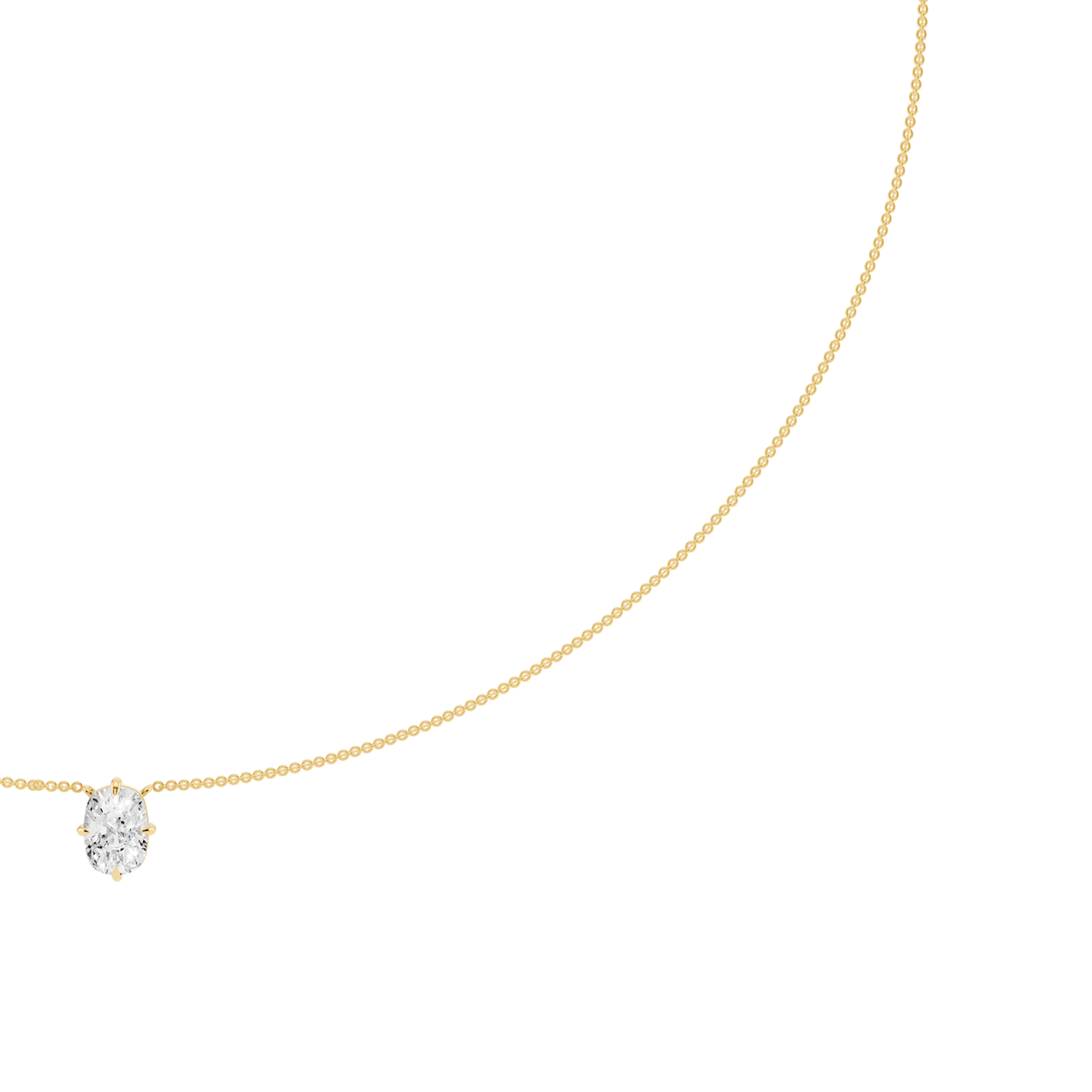 Elongated Cushion Lab-Grown Diamond Necklace