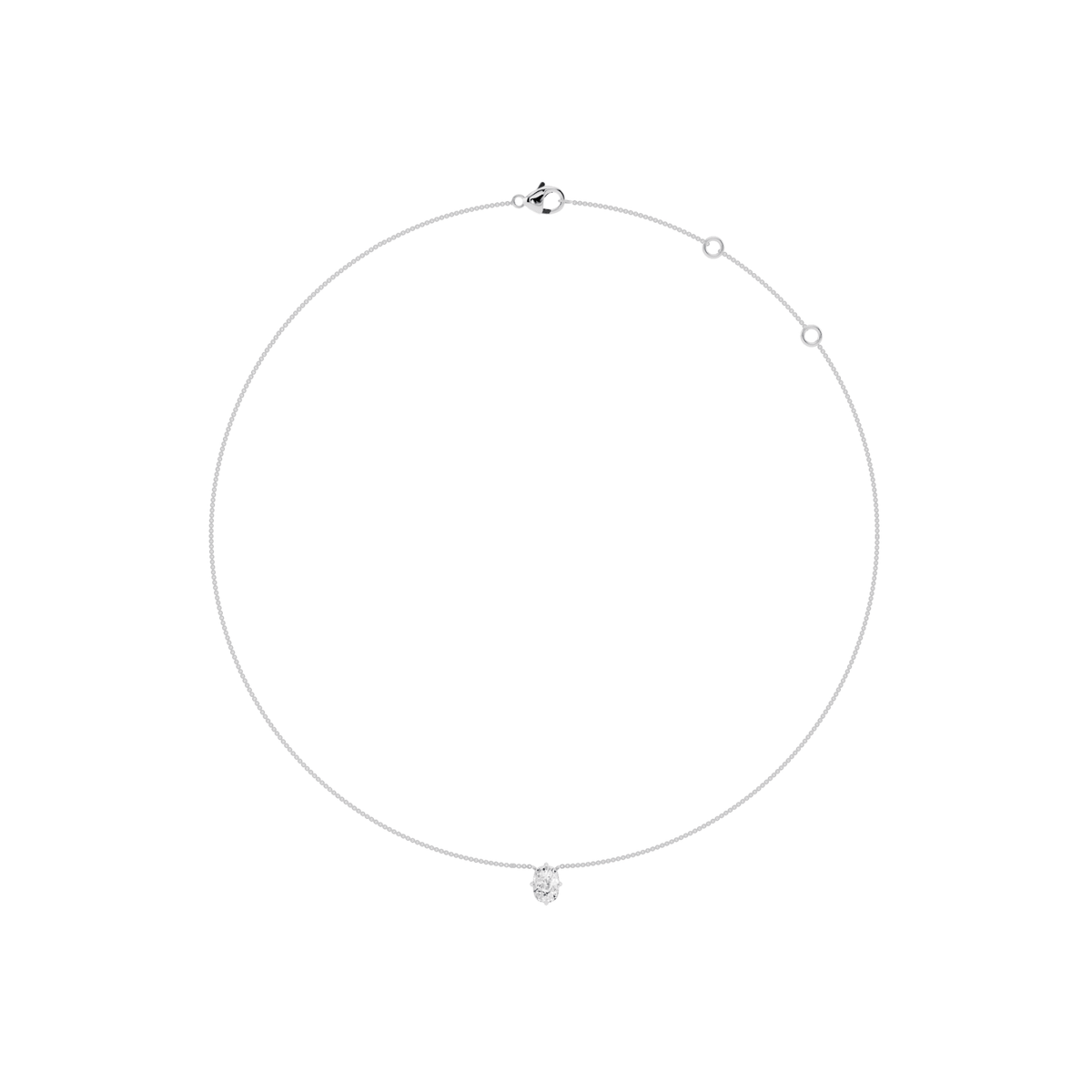 Elongated Cushion Lab-Grown Diamond Necklace