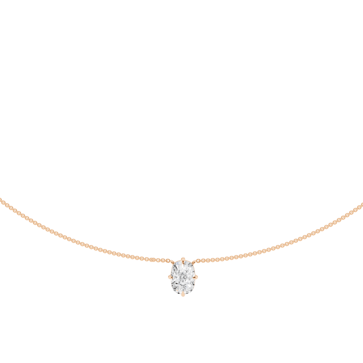 Elongated Cushion Lab-Grown Diamond Necklace