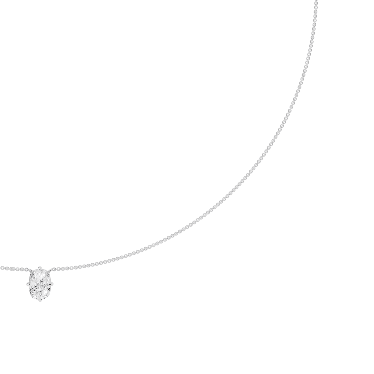 Elongated Cushion Lab-Grown Diamond Necklace