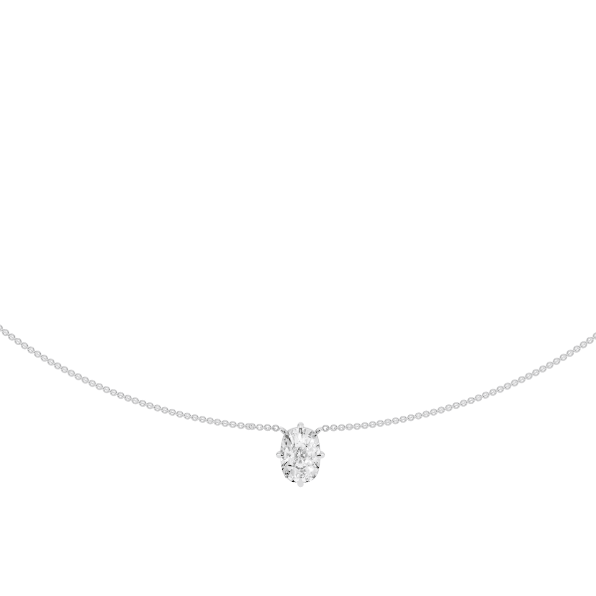 Elongated Cushion Lab-Grown Diamond Necklace