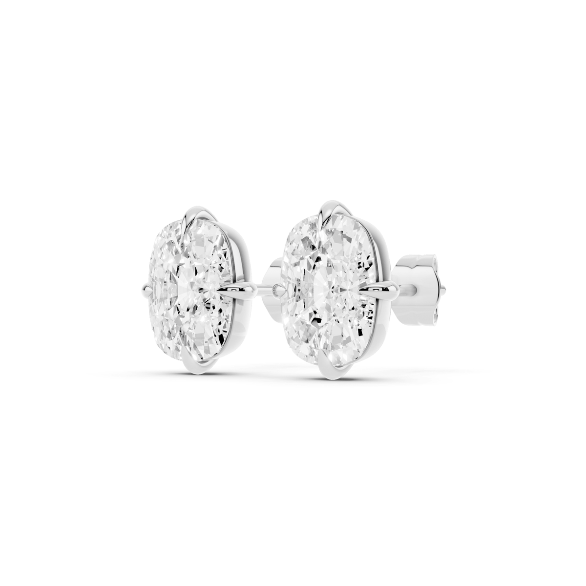 Elongated Cushion Lab-Grown Diamond Stud Earrings