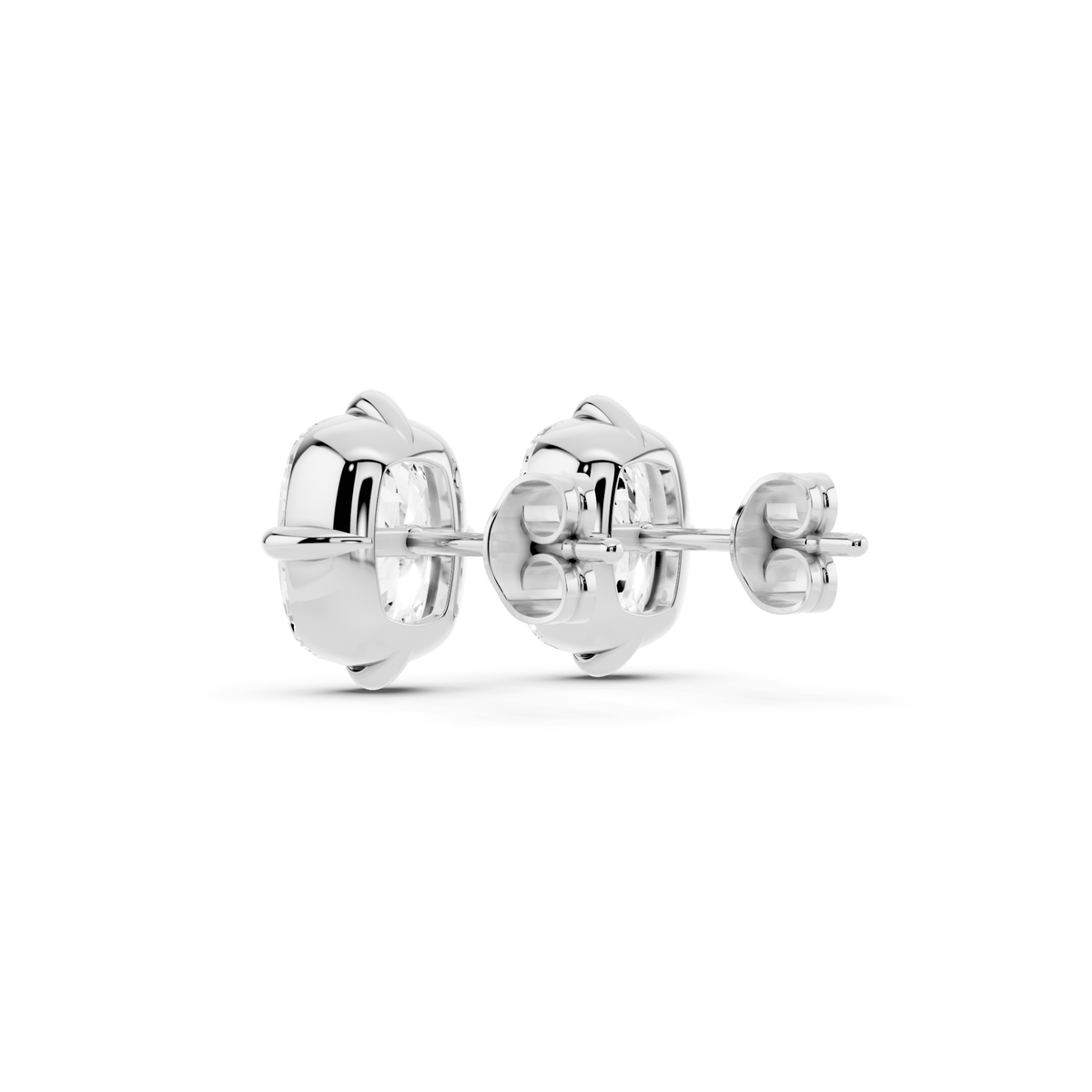 Elongated Cushion Lab-Grown Diamond Stud Earrings