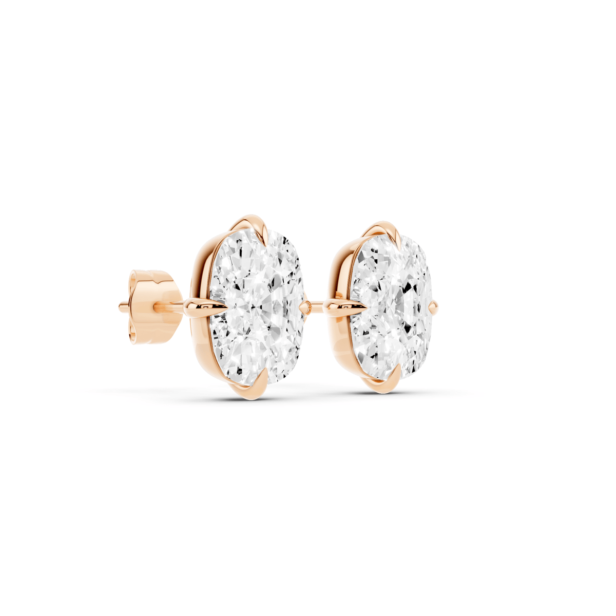 Elongated Cushion Lab-Grown Diamond Stud Earrings