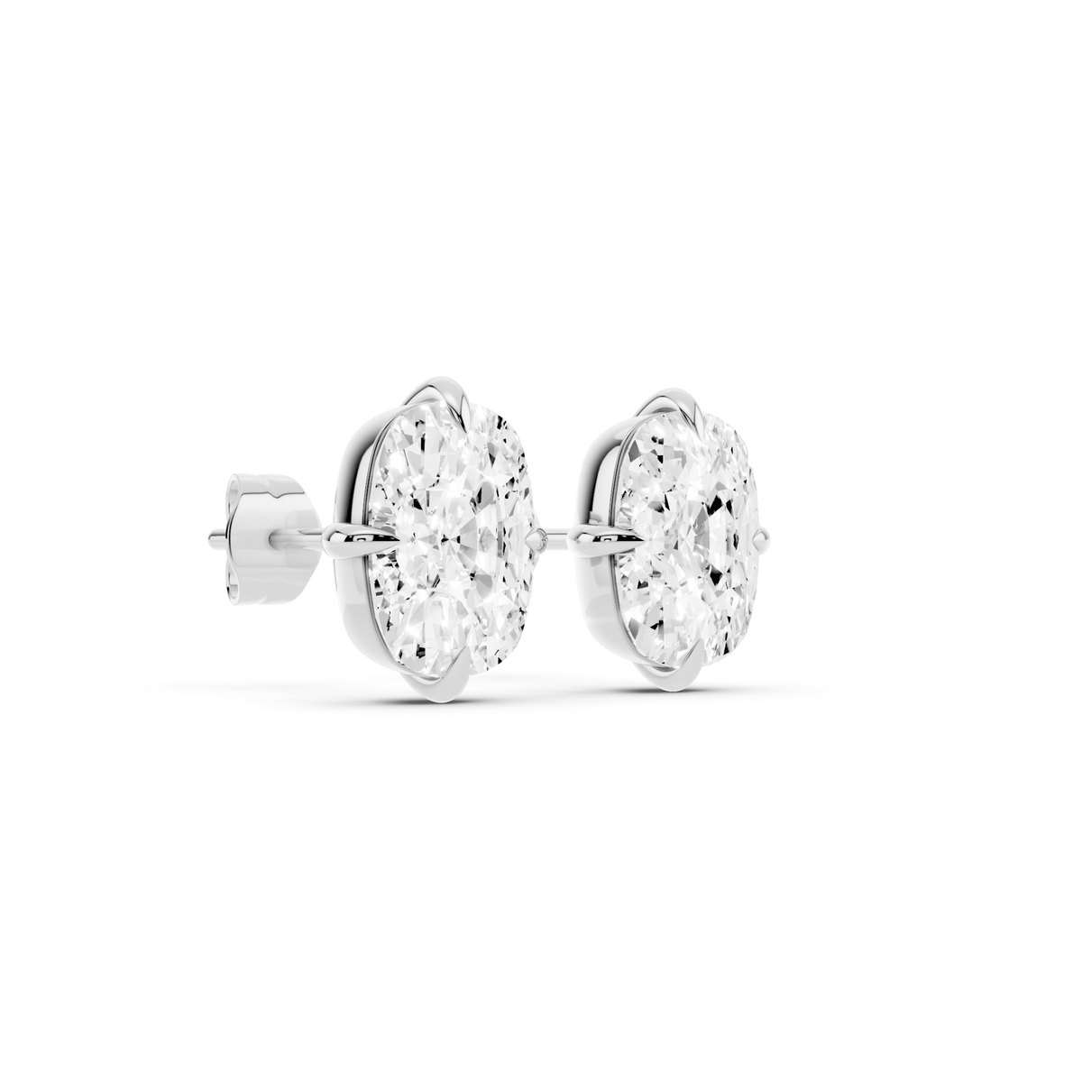 Elongated Cushion Lab-Grown Diamond Stud Earrings