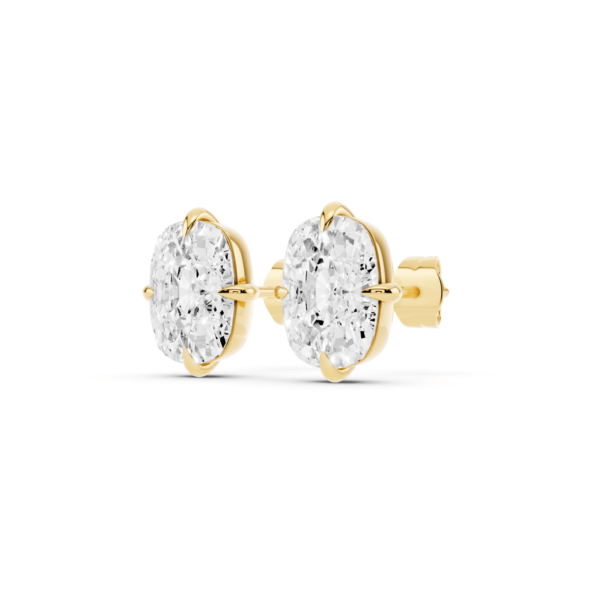 Elongated Cushion Lab-Grown Diamond Stud Earrings
