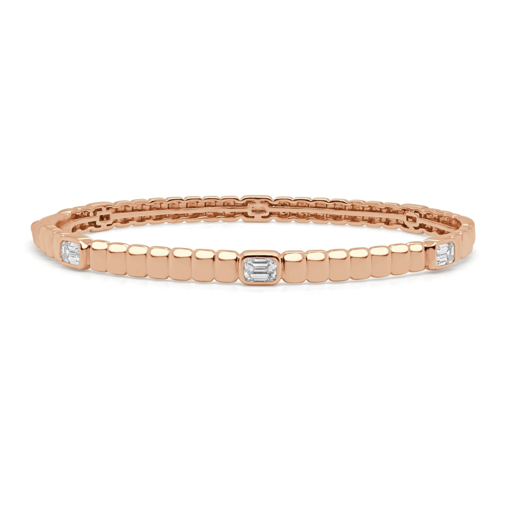 Emerald - Cut Diamond Bangle