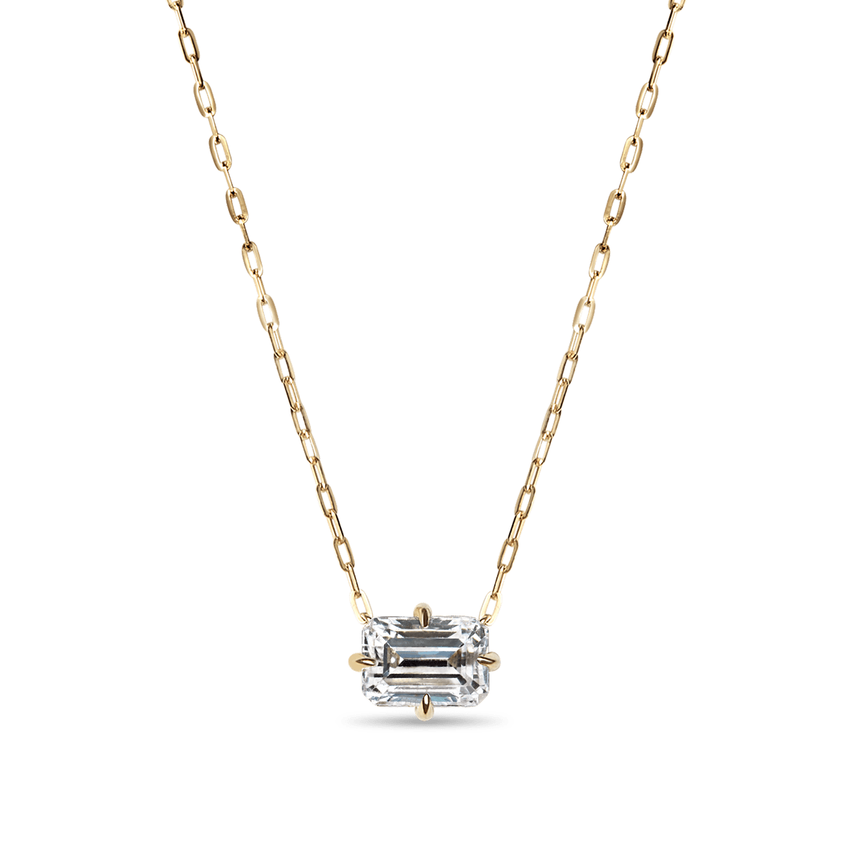 Emerald Cut Diamond Pendant