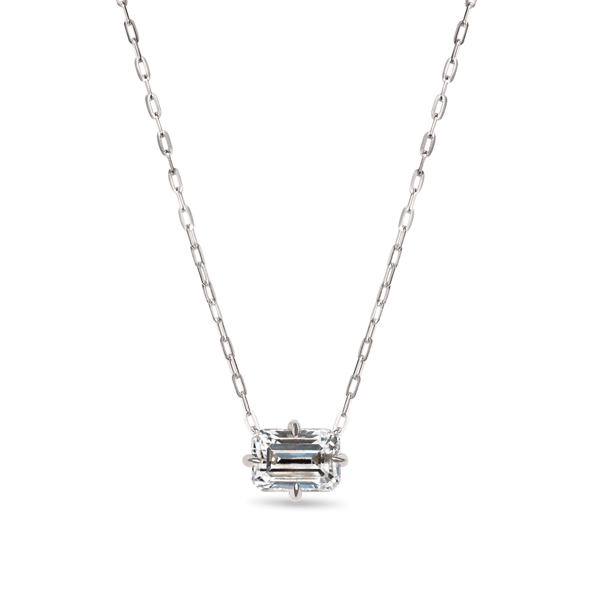 Emerald Cut Diamond Pendant