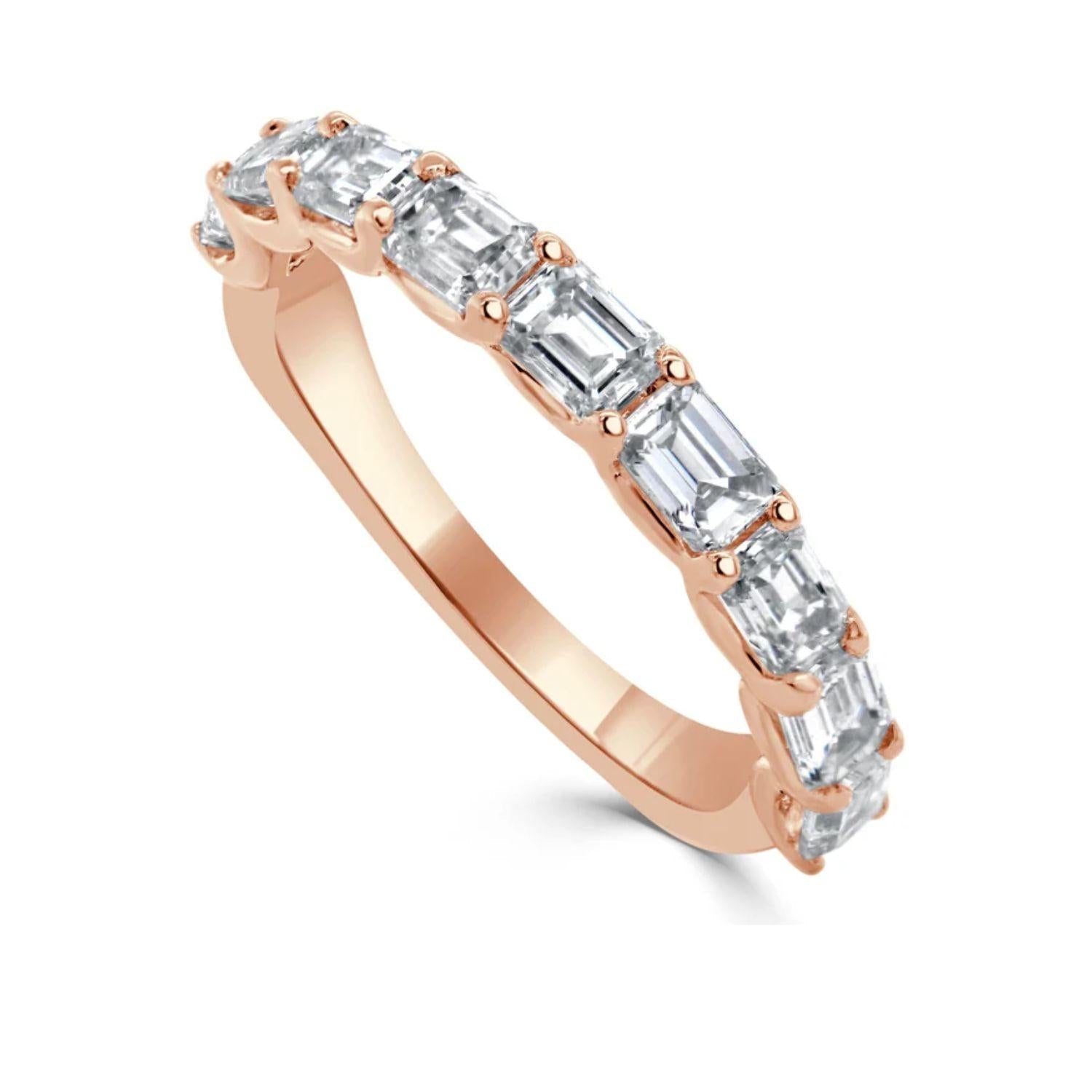 Emerald - Cut Diamond Ring
