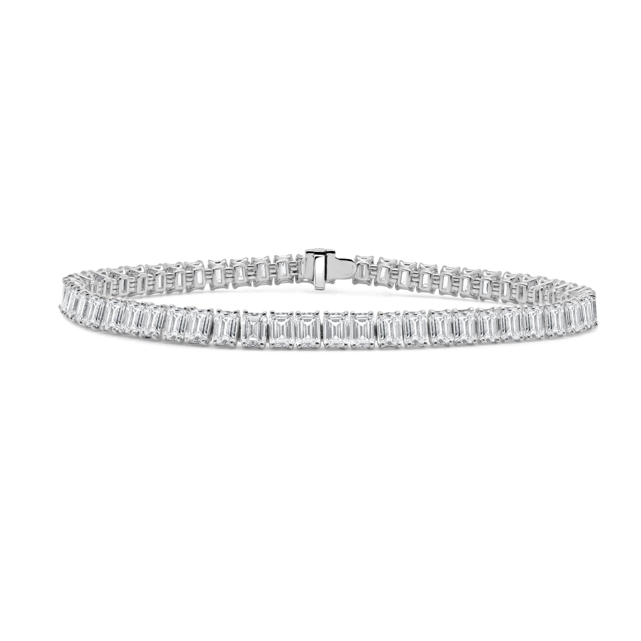 Emerald Cut Diamond Tennis Bracelet