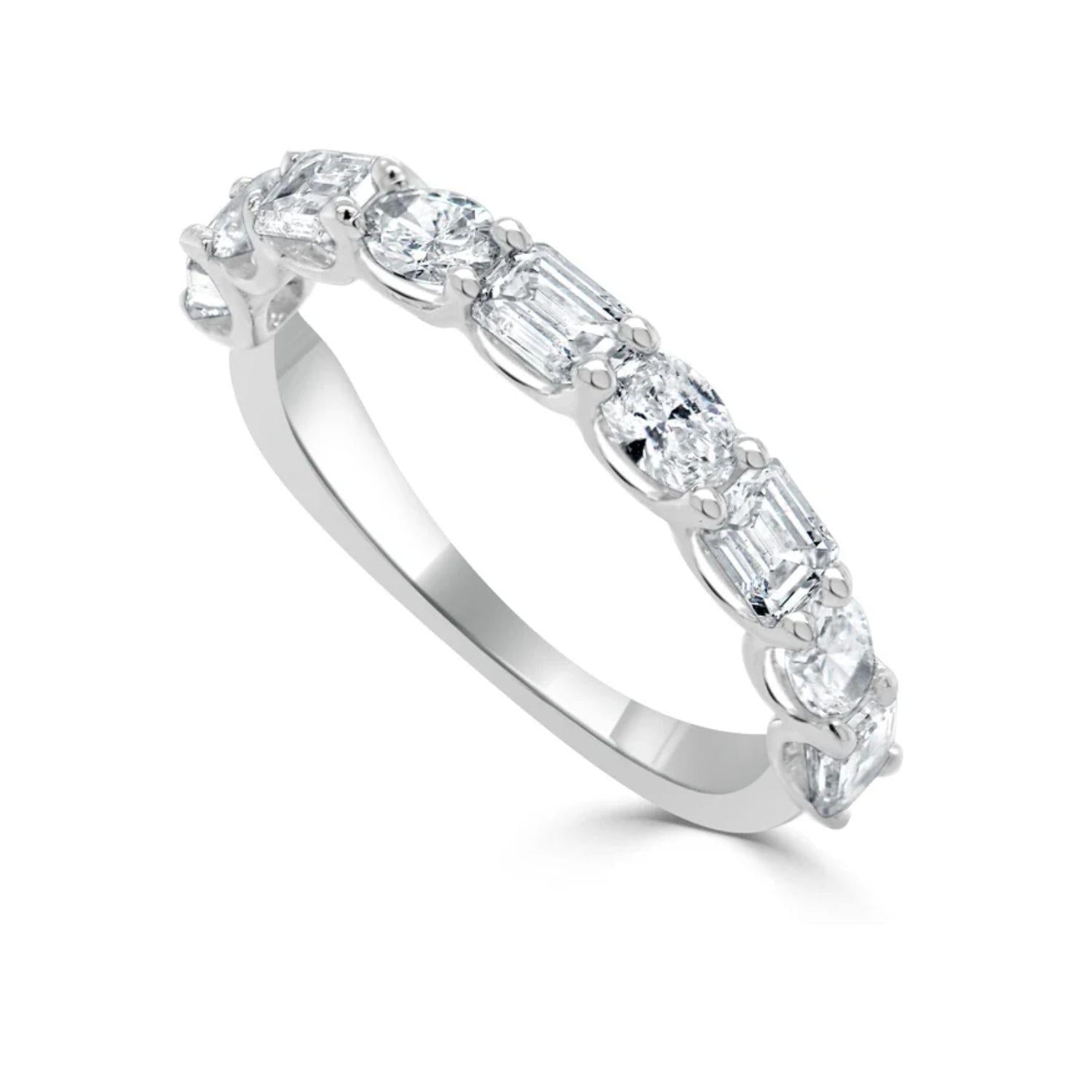 Emerald - Cut Oval Diamond Ring