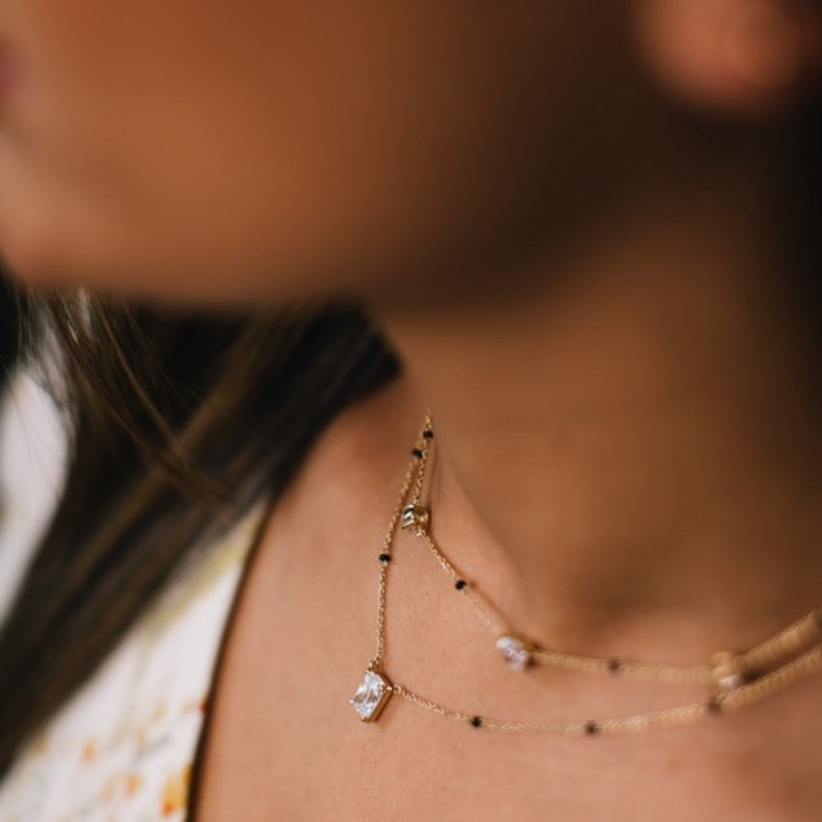 Emerald Cut Solitaire Mangalsutra