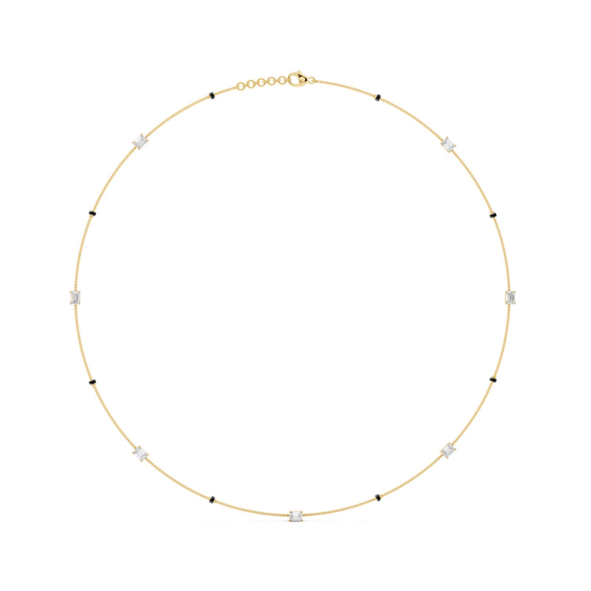 Emerald Cut Station Diamond Mangalsutra
