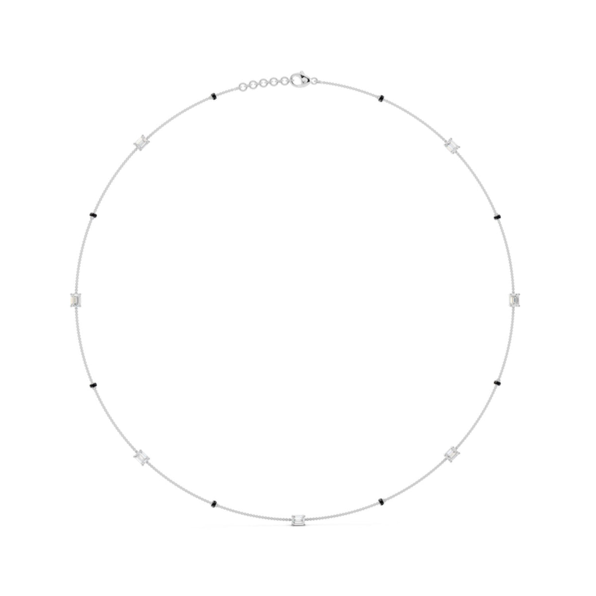 Emerald Cut Station Diamond Mangalsutra