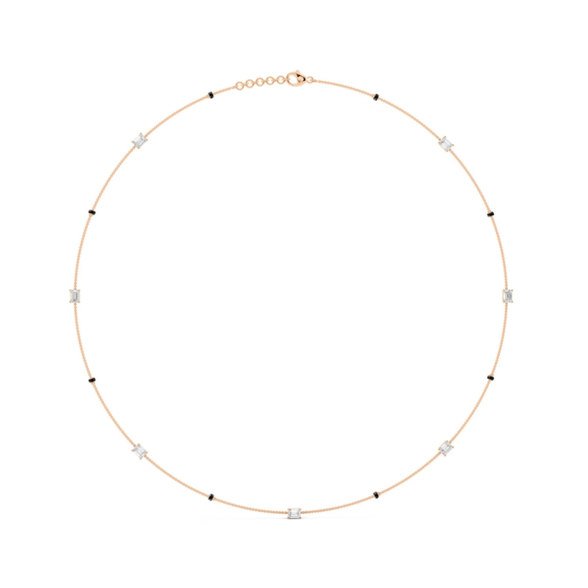Emerald Cut Station Diamond Mangalsutra