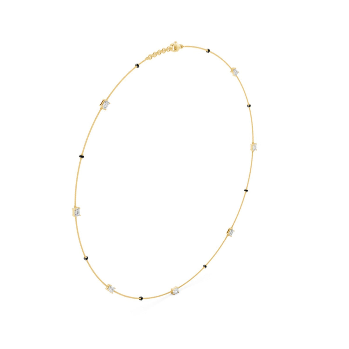 Emerald Cut Station Diamond Mangalsutra