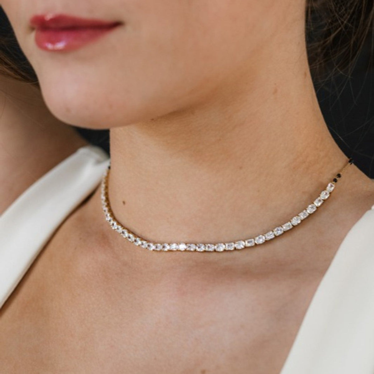 Emerald Cut Tennis Mangalsutra