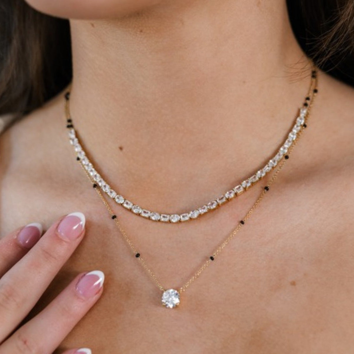 Emerald Cut Tennis Mangalsutra