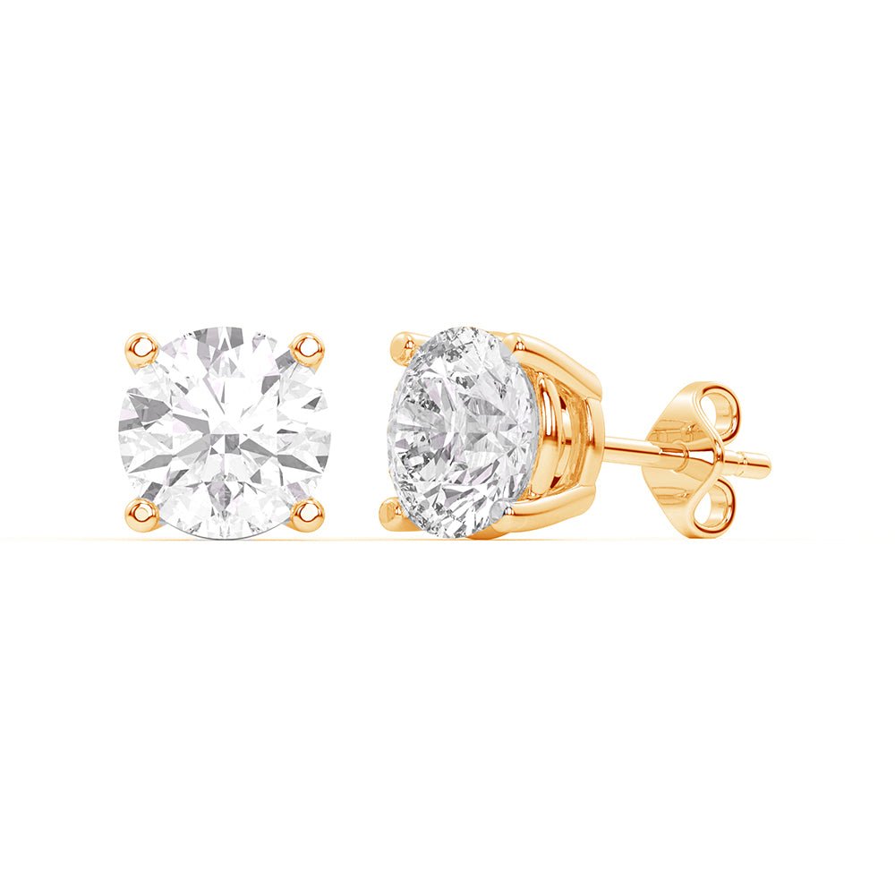 Essential Lab - Grown Diamond Basket Stud Earrings in 14K Gold