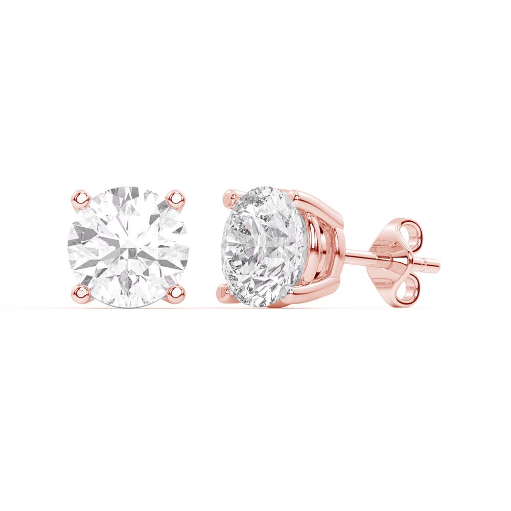 Essential Lab - Grown Diamond Basket Stud Earrings in 14K Gold