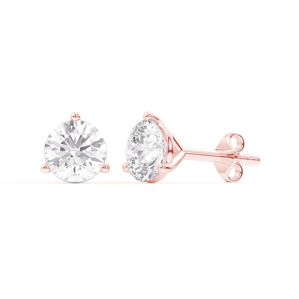 Essential Lab - Grown Diamond Martini Stud Earrings in 14K Gold