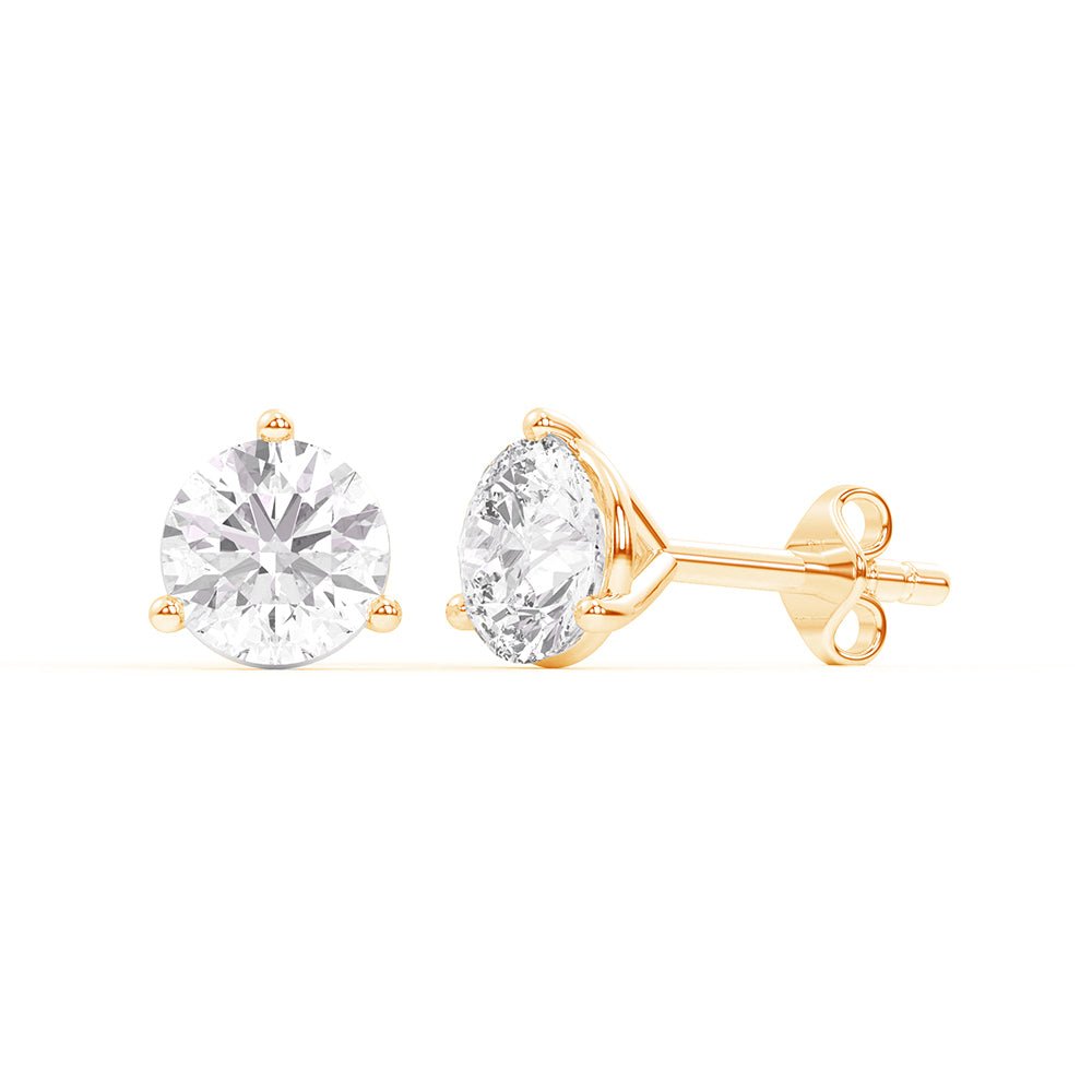 Essential Lab - Grown Diamond Martini Stud Earrings in 14K Gold