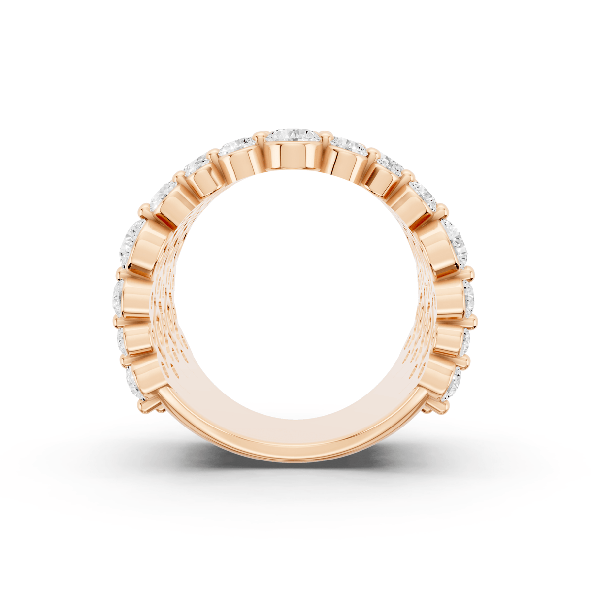 Five-Row Bubble Lab-Grown Diamond Band