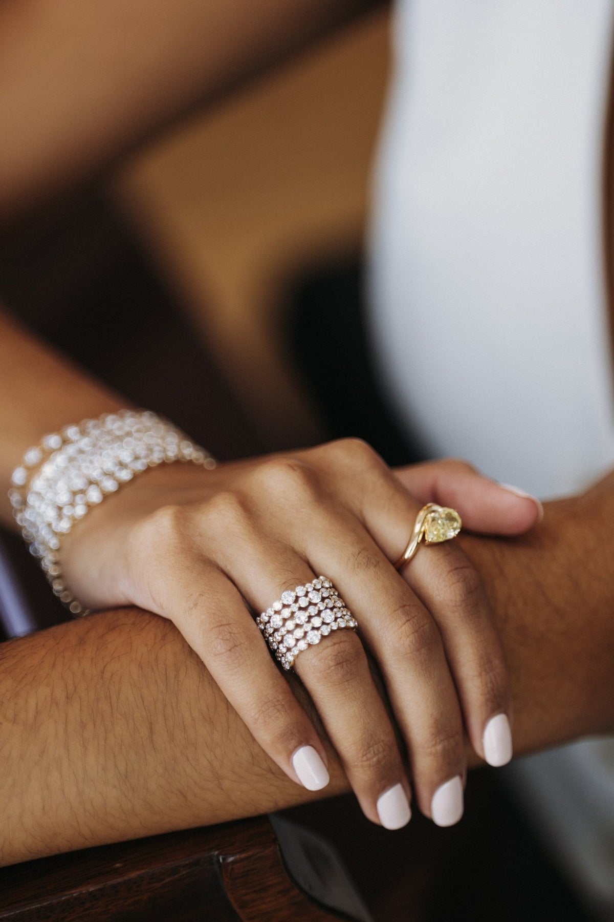 Five-Row Bubble Lab-Grown Diamond Band