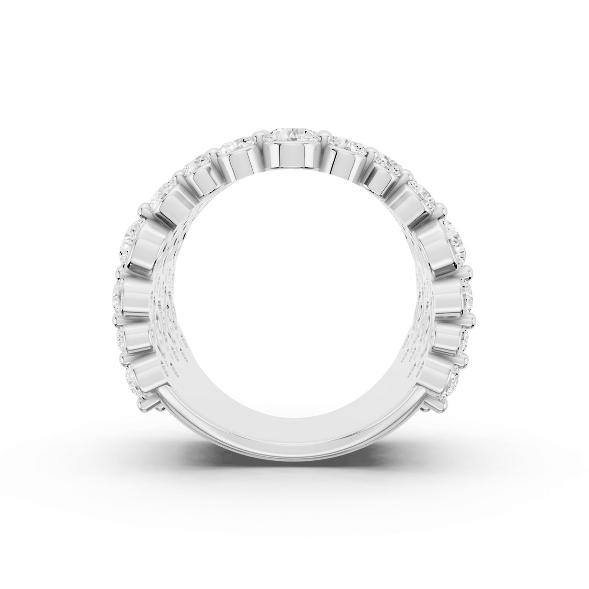 Five-Row Bubble Lab-Grown Diamond Band