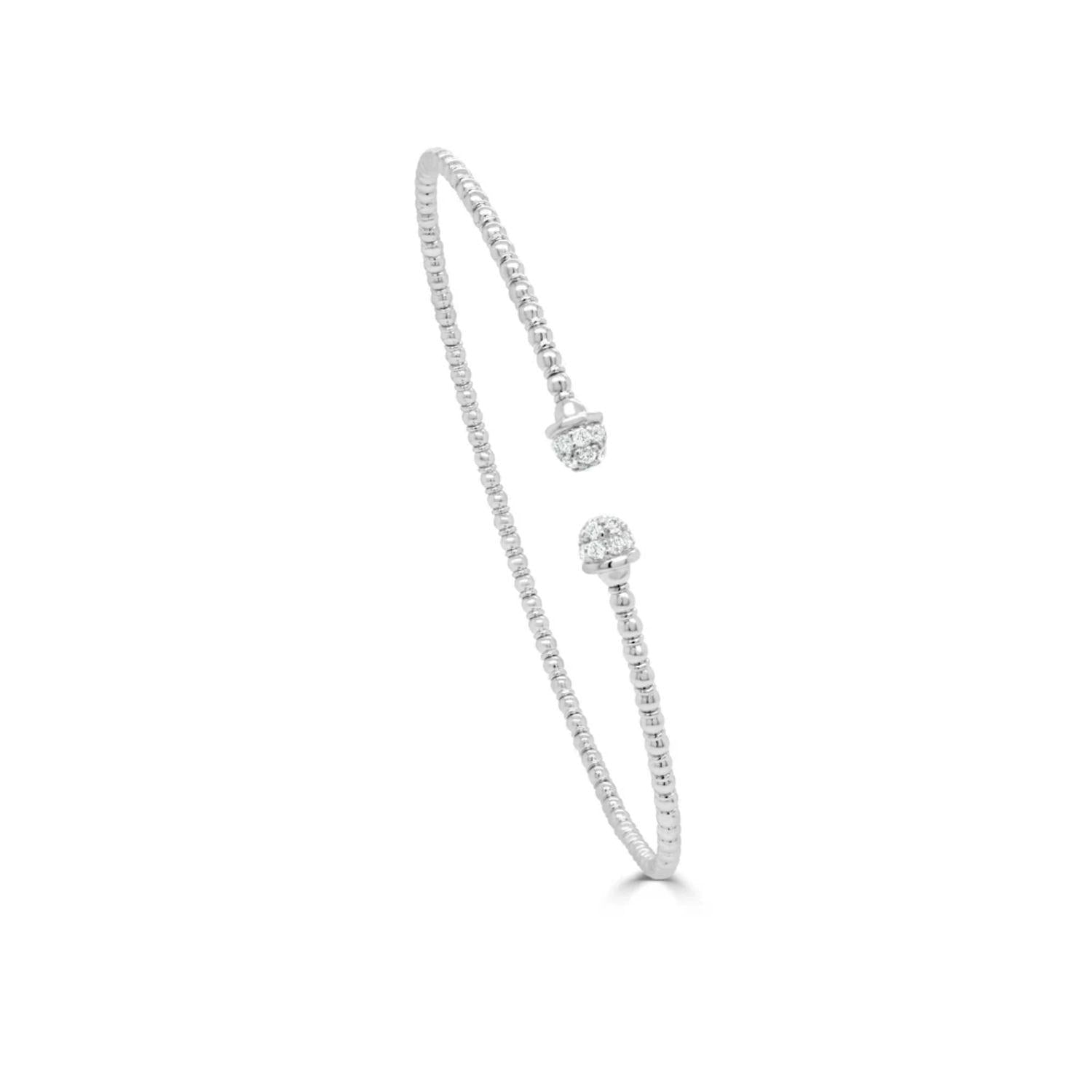 Flexible Beaded Diamond Bangle