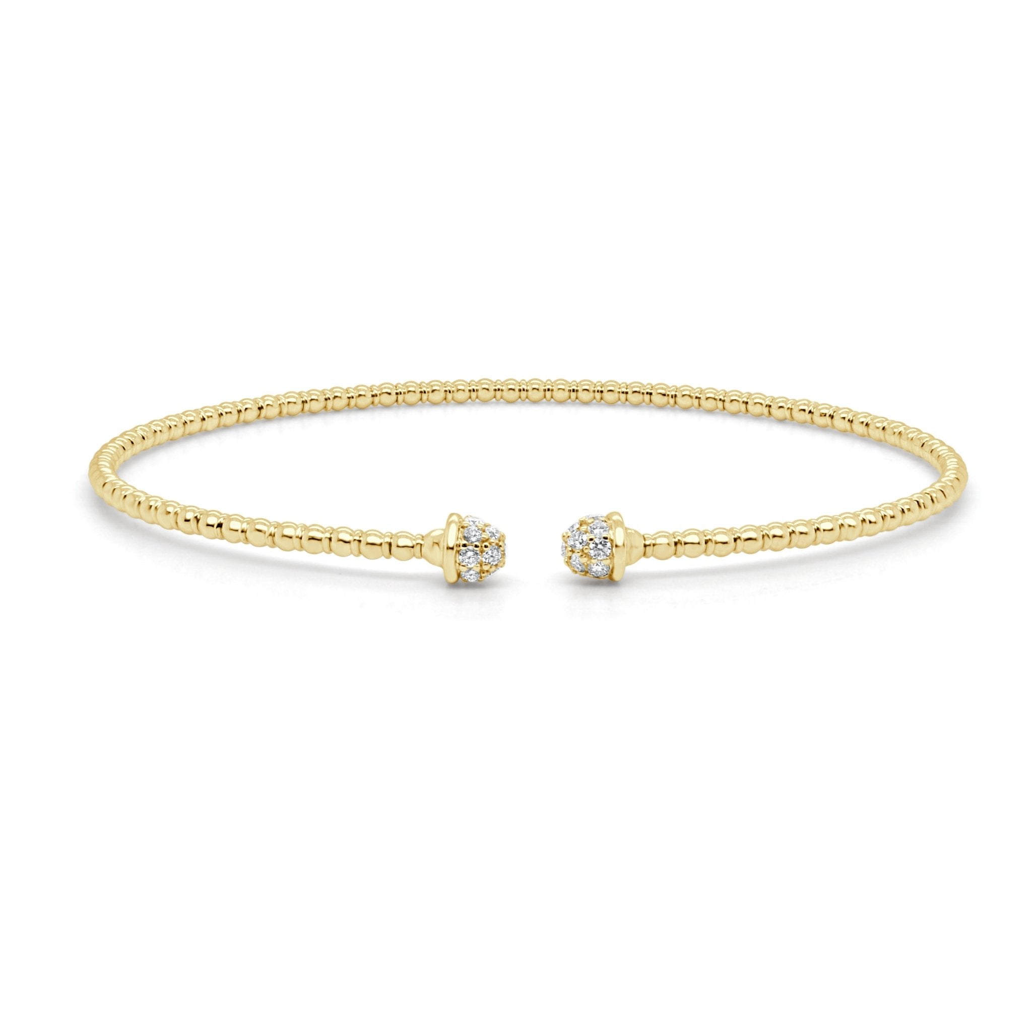Flexible Beaded Diamond Bangle