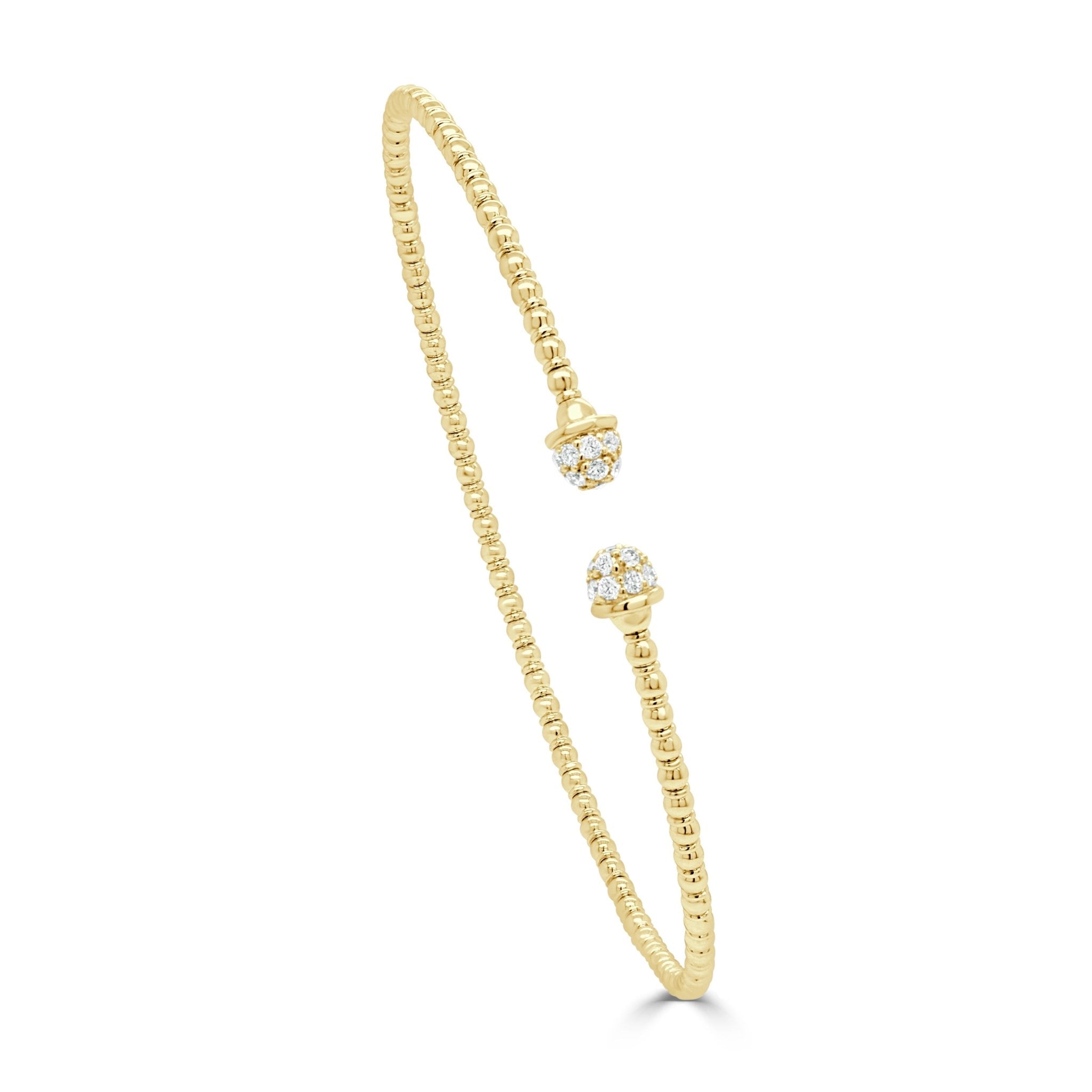 Flexible Beaded Diamond Bangle
