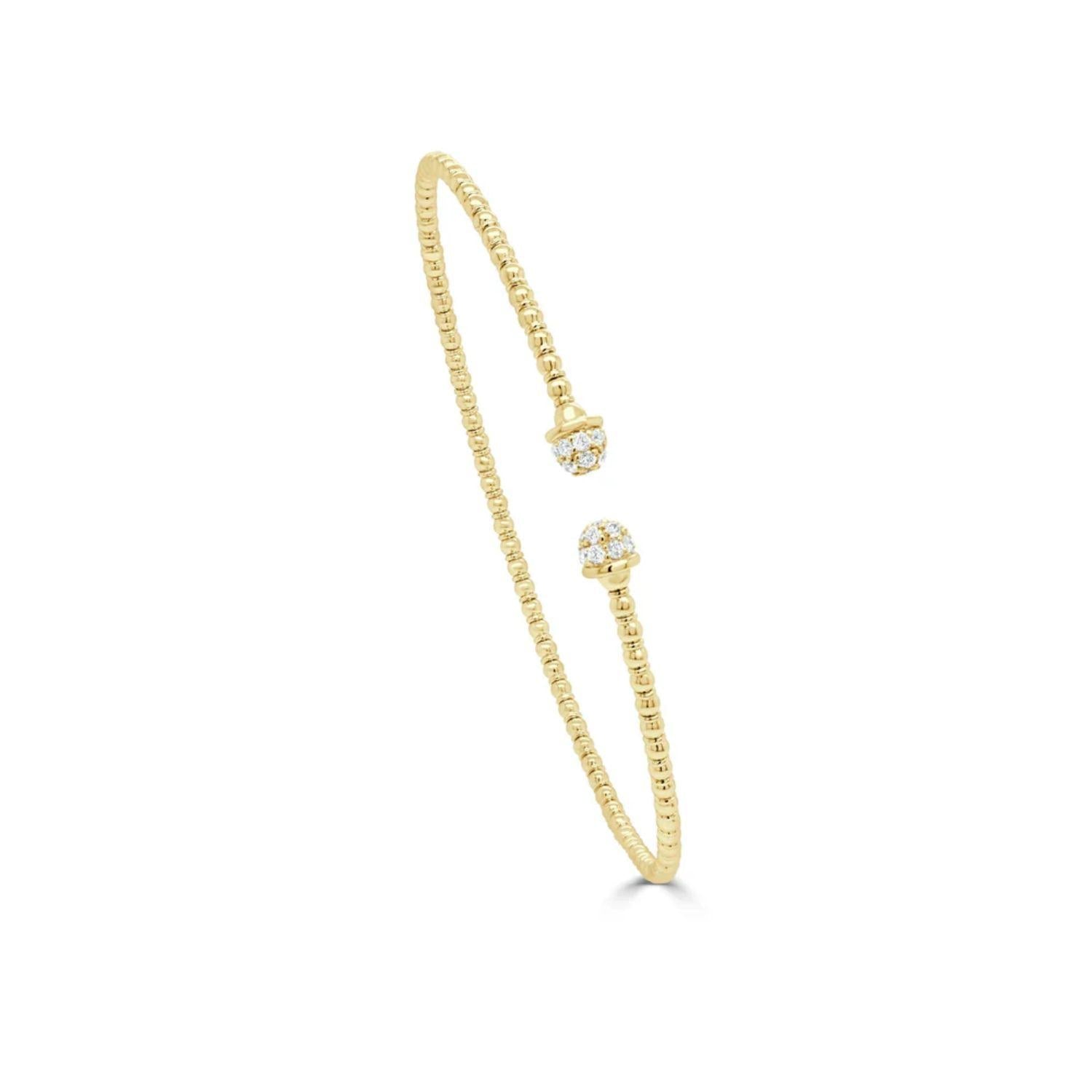 Flexible Beaded Diamond Bangle