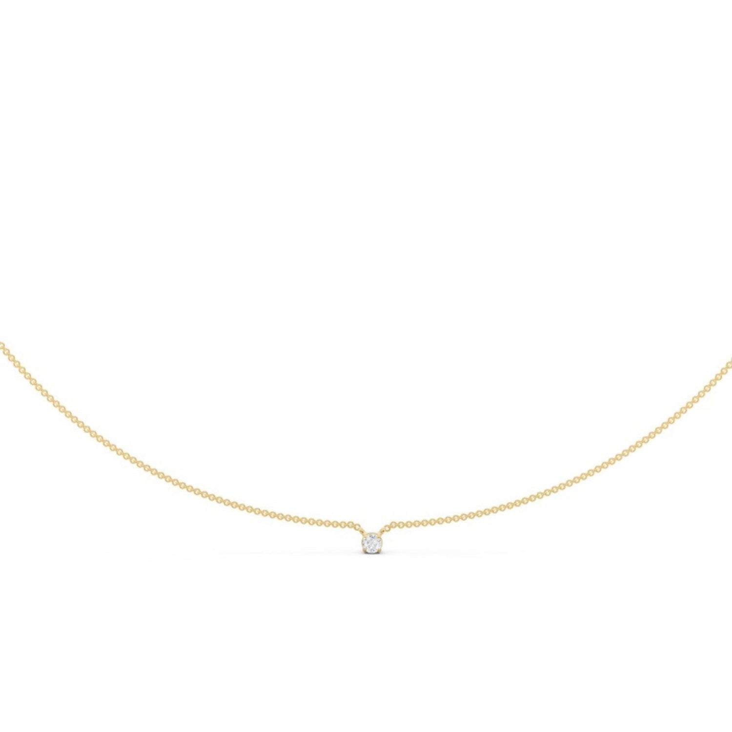 Floating Diamond Necklace, detail view 1